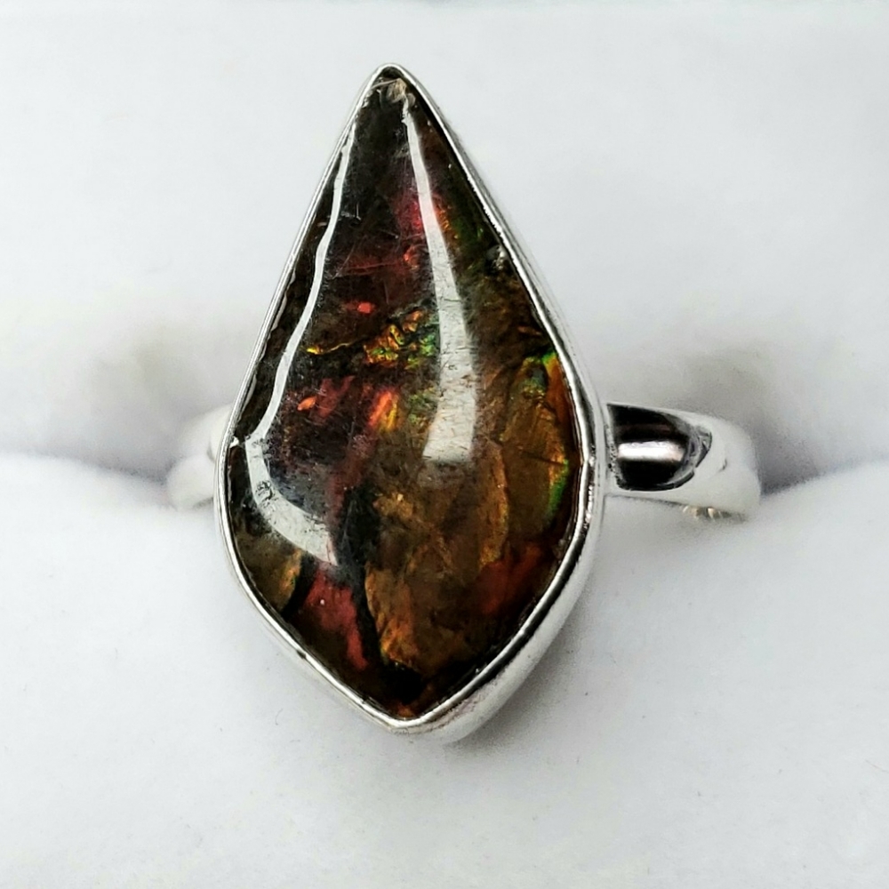 Sterling Silver Candian Ammolite Ring